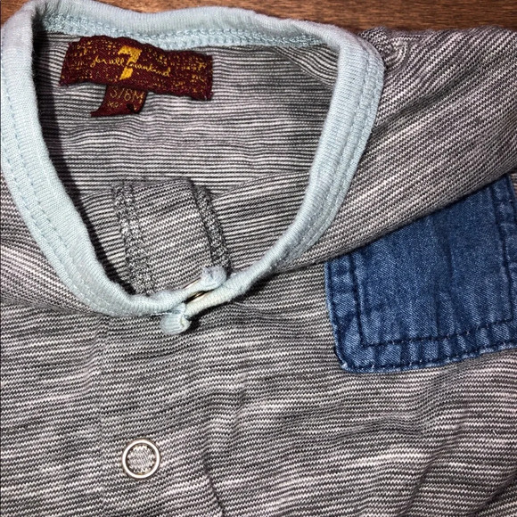 7 For All Mankind Boys 3-6 Months Onesie - Picture 2 of 4
